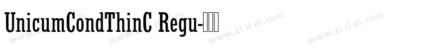 UnicumCondThinC Regu字体转换